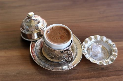 delicious mug of turkish coffee